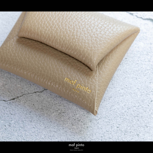 maf pinto (マフ ピント) ミニ財布 コンパクト ウォレット 小型 小銭入れ カードケース レザー 本革 60カプチーノ