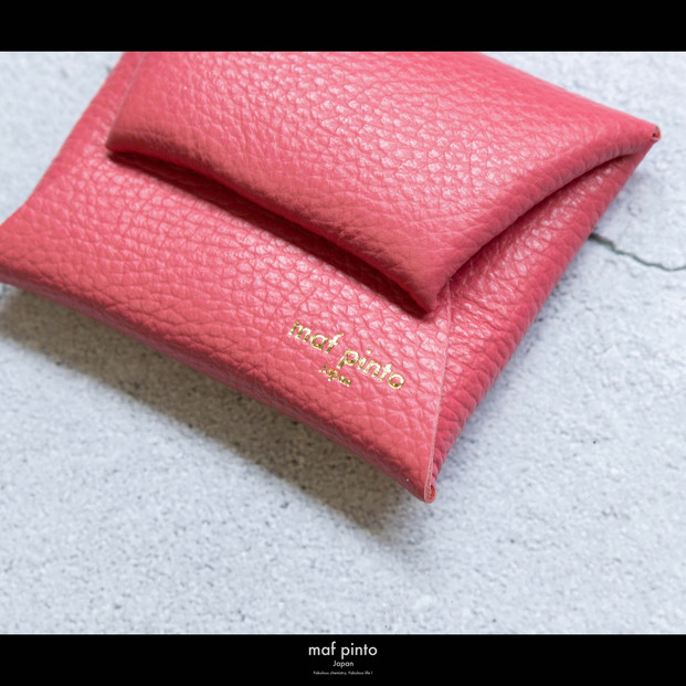 maf pinto (マフ ピント) ミニ財布 コンパクト ウォレット 小型 小銭入れ カードケース レザー 本革 55ピンク