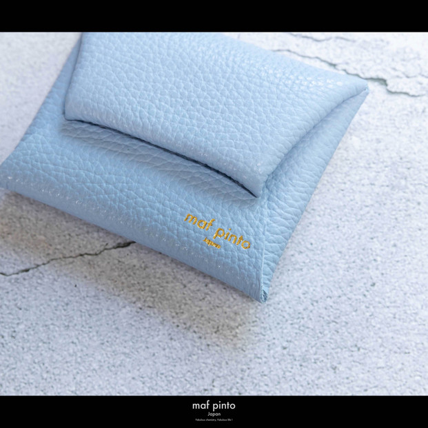 maf pinto (マフ ピント) ミニ財布 コンパクト ウォレット 小型 小銭入れ カードケース レザー 本革 53ライトブルー