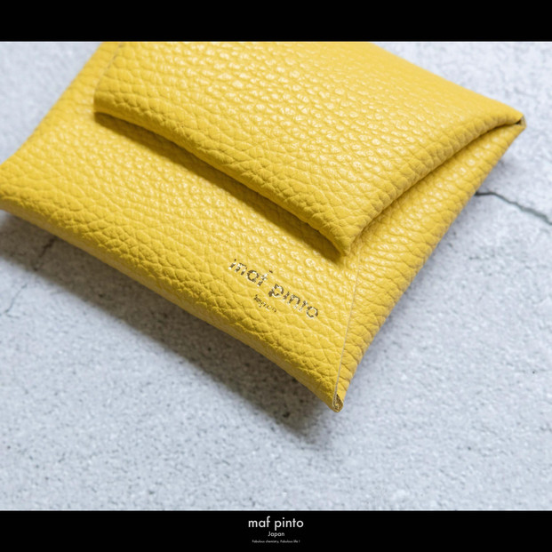 maf pinto (マフ ピント) ミニ財布 コンパクト ウォレット 小型 小銭入れ カードケース レザー 本革 52ライトイエロー