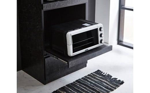 【開梱設置】レンジ台 レンジボード 幅60cm スイム ストーンブラック 食器棚 家具