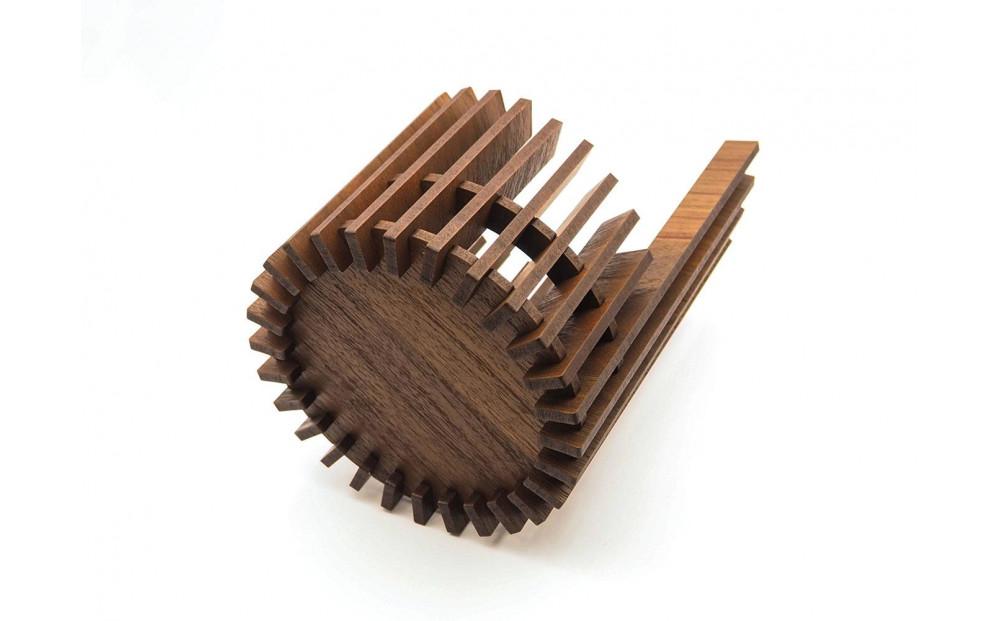 LED キャンドルホルダー 木製 レーザー加工雑貨 ウォールナット インテリア雑貨 キャンドルホルダー003 2個セット