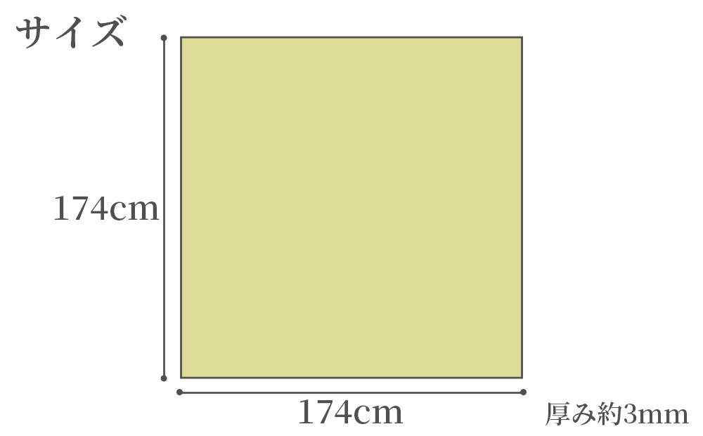 い草敷物 三条 グリーン 2畳サイズ