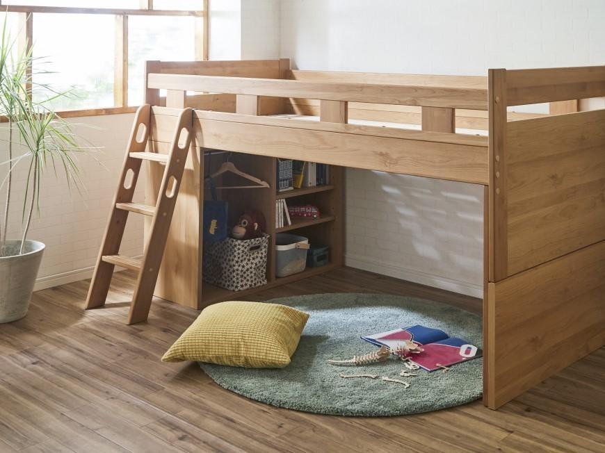 【開梱設置】長く使える”アルダー無垢材”国産組み換え式システムベッド【レジェンド】