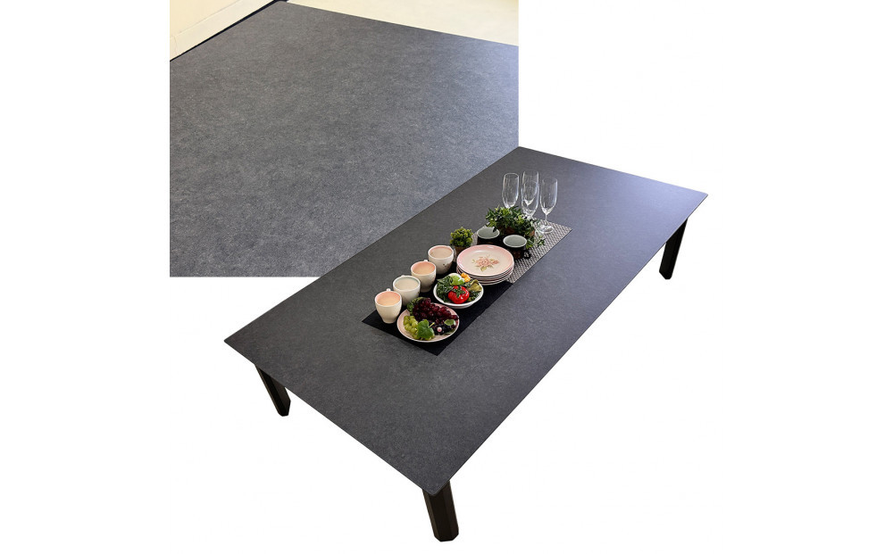 座卓 折りたたみ テーブル 完成品 (熱・キズに強い) 折り畳みテーブル 長方形 座卓 150 センターテーブル ローテーブル （アルベルブラック 150 × 90 ）大川市 大川家具