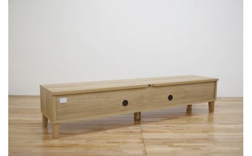 テレビ台 テレビボード 幅180 ホワイトオーク 無垢材 引き出し 収納 デッキ収納 TV台 ローボード 脚付き 大川家具 丸田木工 ボニー