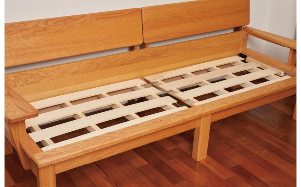 あぐらソファー 暁 3P センダン 3人掛け 肘付き 木製 無垢材 大川家具