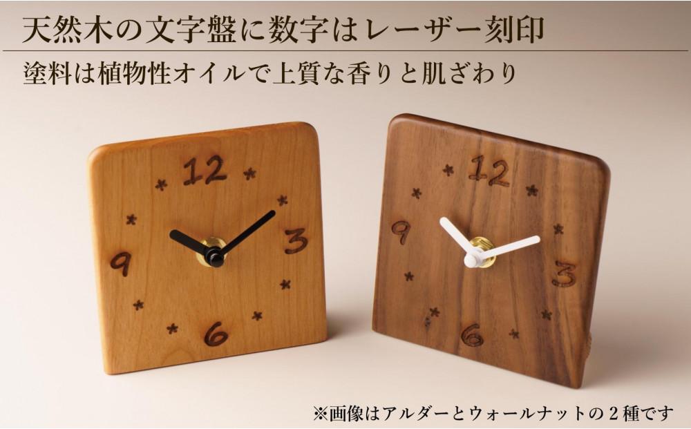 置き時計 木の時計 アナログ コンパクト 卓上 雑貨 置時計 3個セット