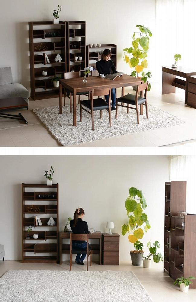 LANE(レーン) シェルフ80 ウォールナット 幅80 高さ180 ハイタイプ 多目的ラック