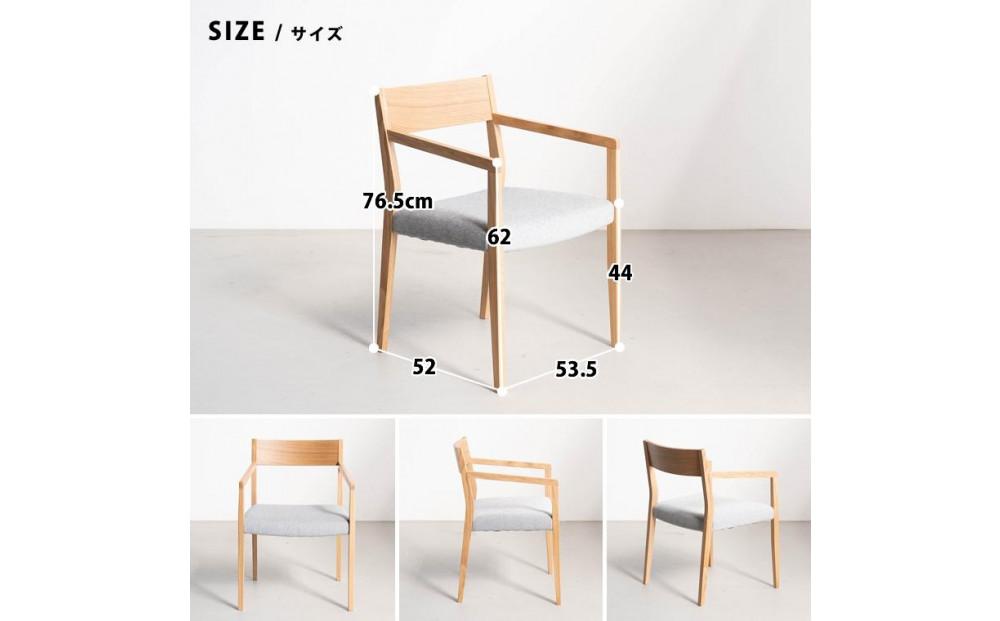 オーク ダイニングチェア DCジャンブル02AC アネルカグレー