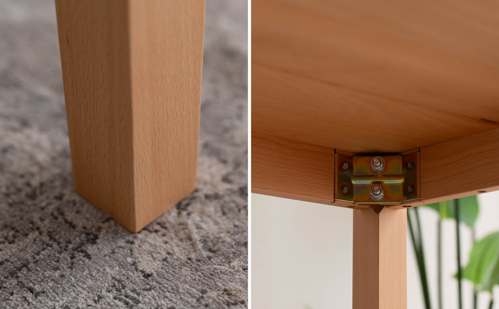 DTジャンブル01 ダイニングテーブル 150 ビーチ クリア 単品