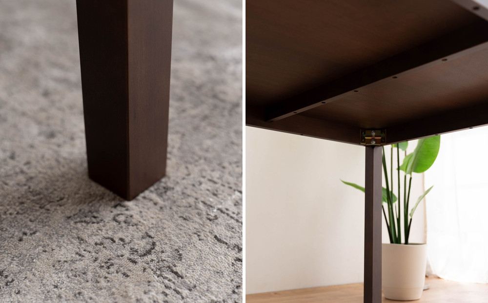 サイズオーダー DTジャンブル01 ダイニングテーブル ビーチ ウォールナットブラウン 単品