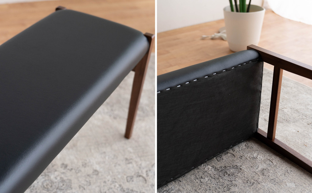 BCジャンブル01 ベンチ ウォールナット オールマイティブラック 1脚 単品 チェア 椅子