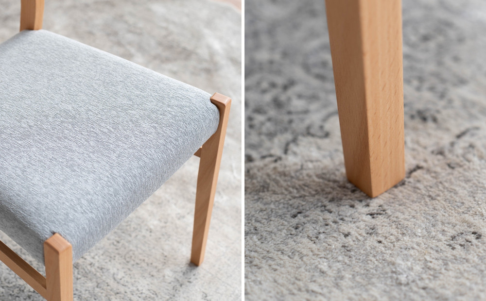 DCジャンブル01 ダイニングチェア ビーチクリア アネルカグレー 1脚 単品 チェア 椅子