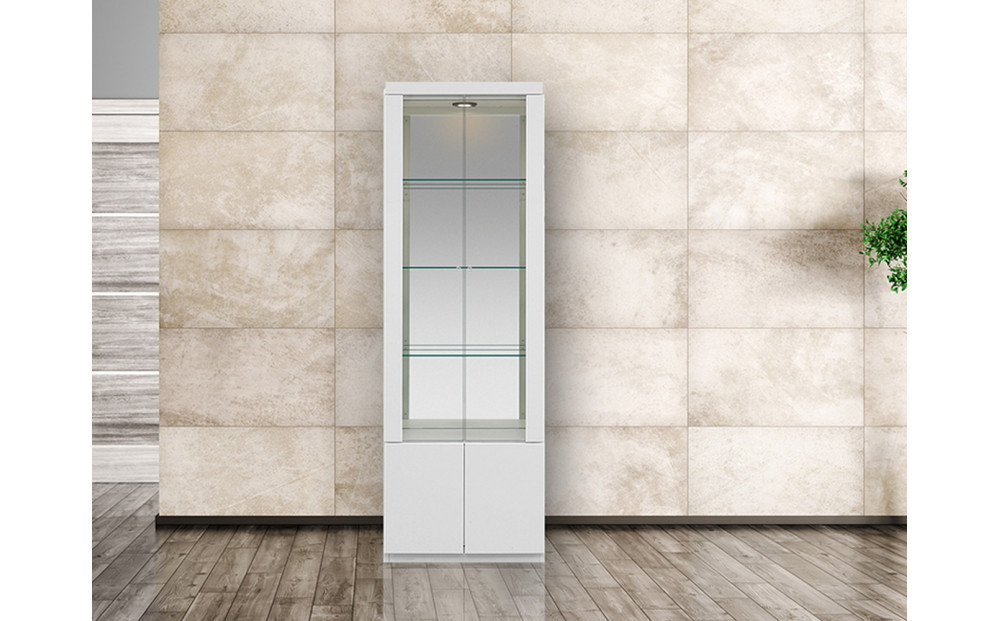 ミュージアム 幅60cm コレクションボード コレクション棚 ガラス棚 高級 大川家具 壁面収納 LEDライト  【開梱設置】