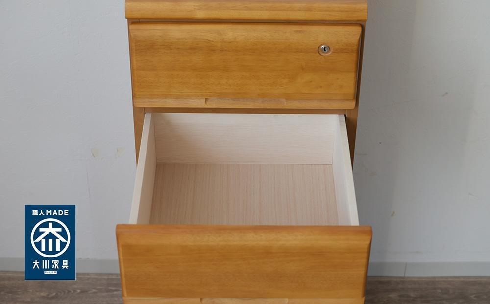 大川家具 チェスト ミニ 幅40cm 引出し 5段 サイド 収納 ナチュラル