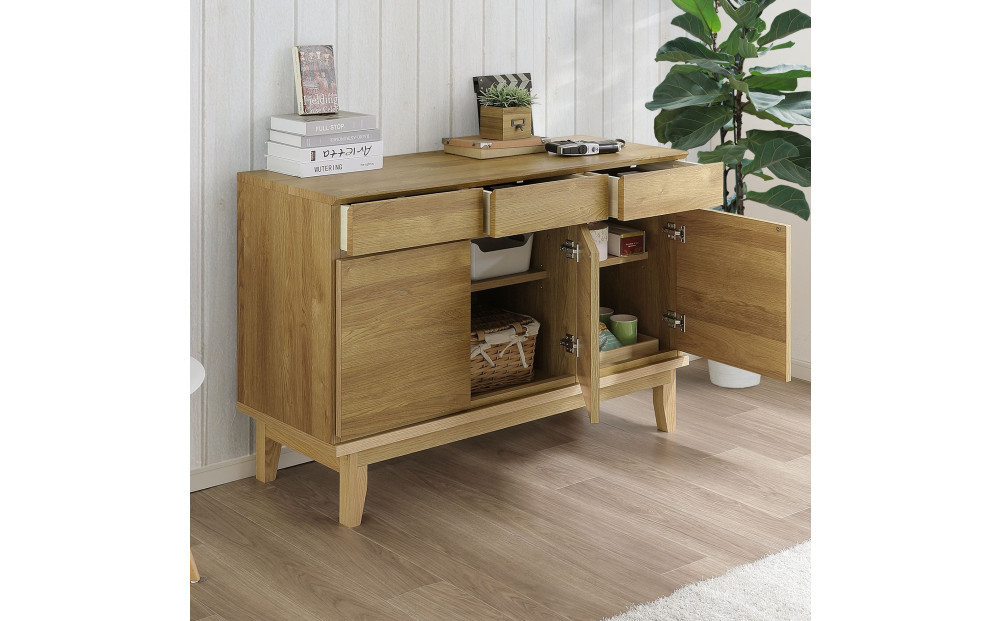 【レッドオーク】大川家具 幅120cm サイドボード -ramsey-ラムジー