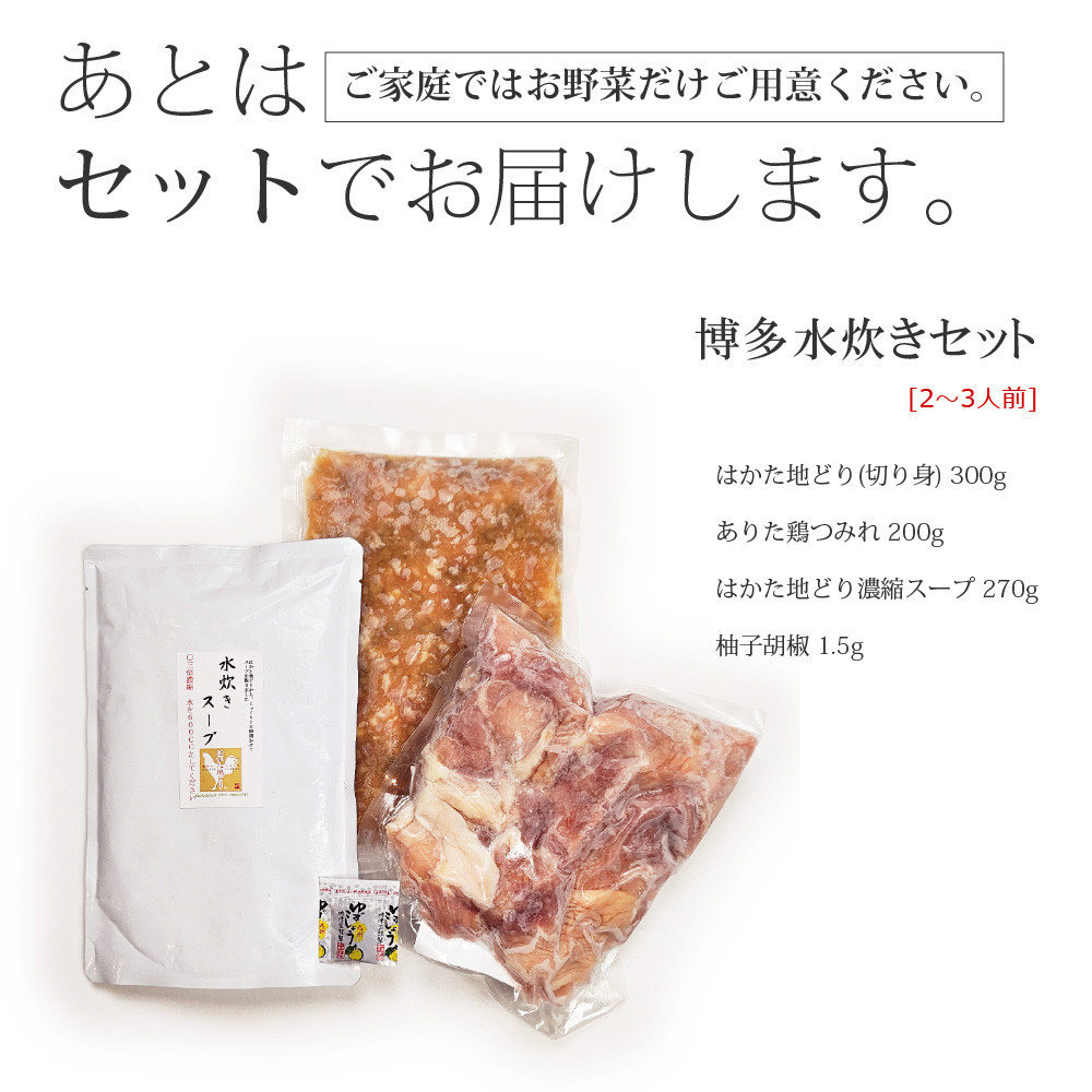 博多水炊き(はかた地どり切り身・つみれ)セット2～3人前 B106J