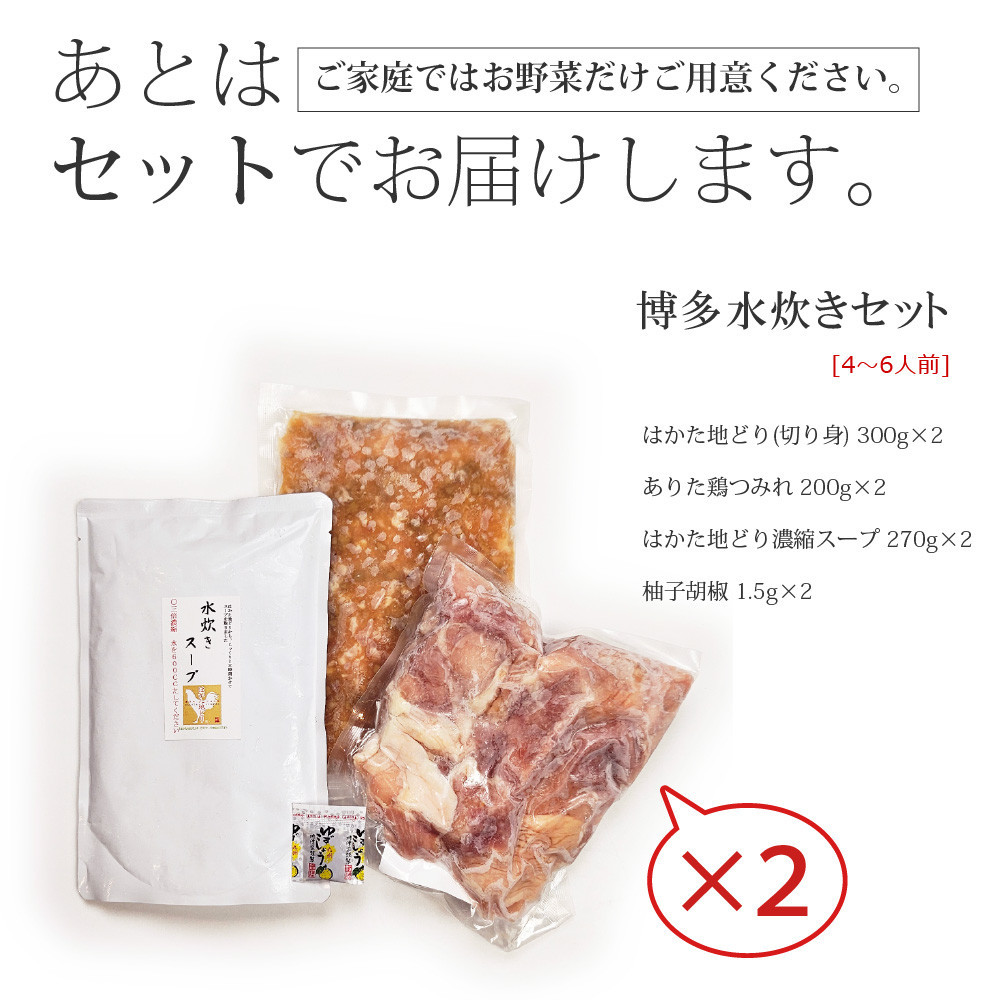 博多水炊き(はかた地どり切り身・つみれ)セット4～6人前 D29J