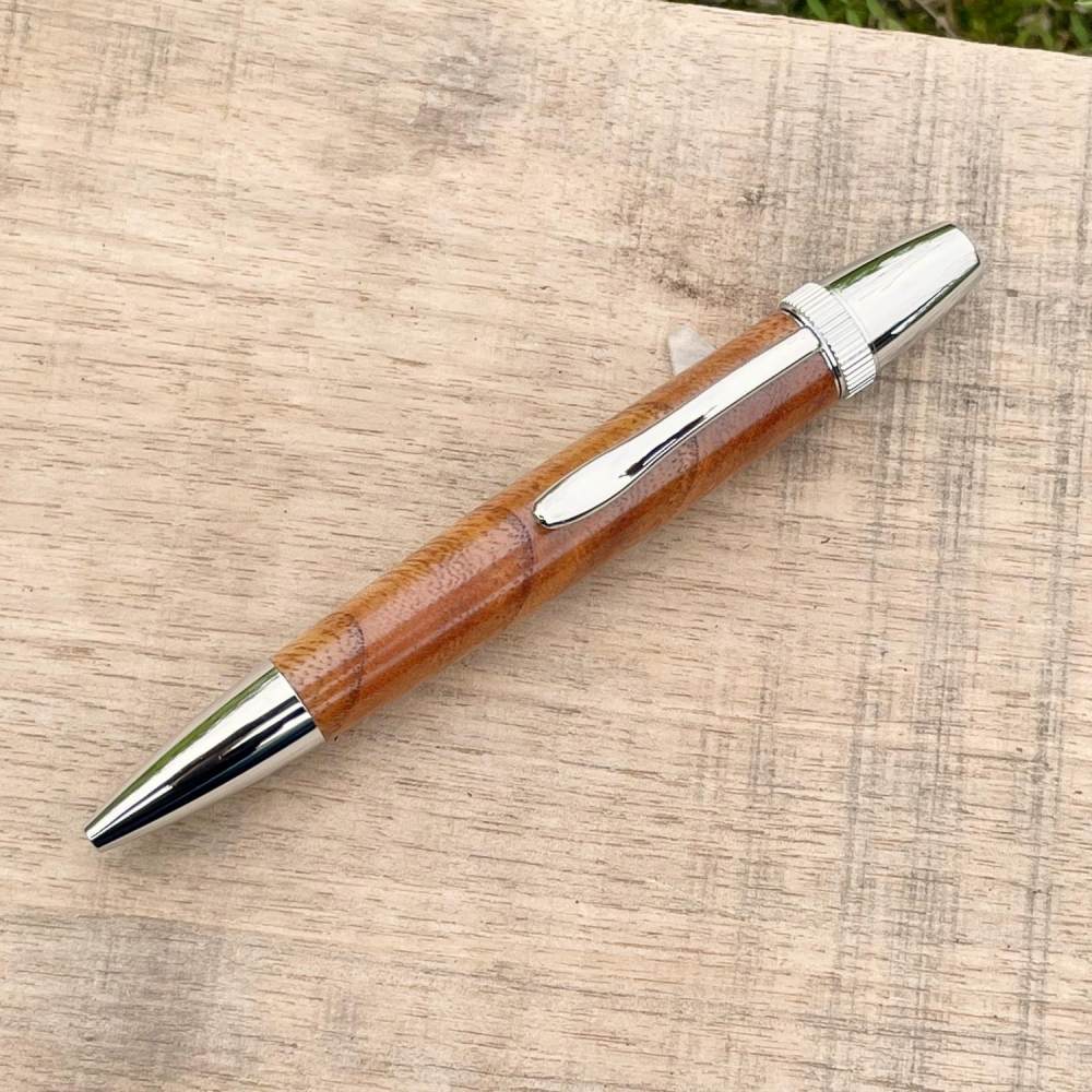 木軸ボールペン（欅 ケヤキ） パトリオット・シルバー金具】木製 