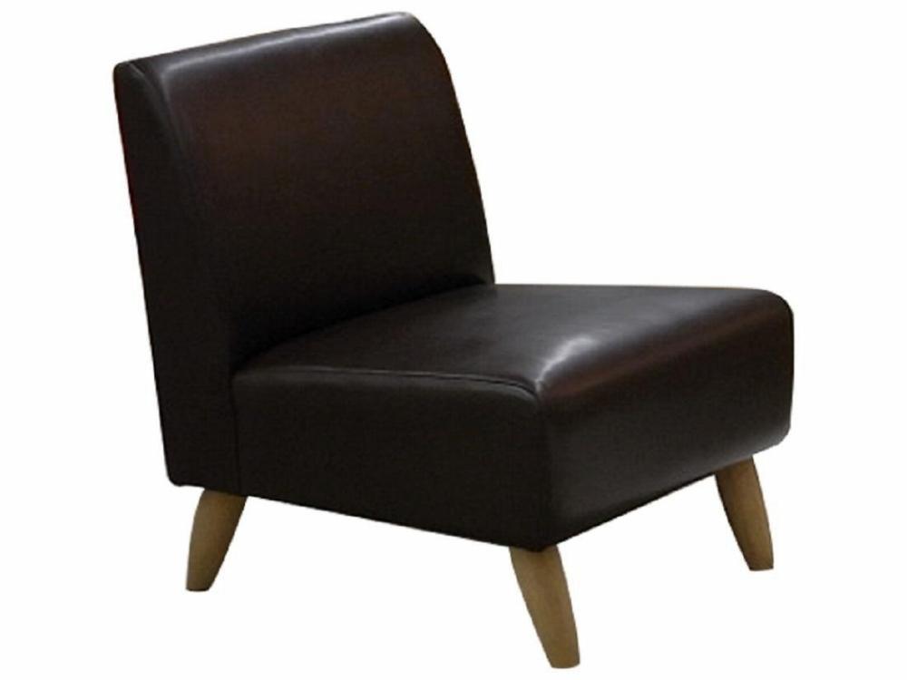 レトロ１人掛けソファー【生地ソフトレザーチョコ】