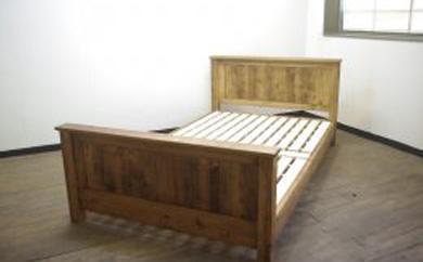 セミダブルベッド ヒッコリー フットAタイプ 【ハンドブラウン色】