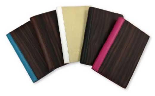 木のブックカバーS 黒檀×ブラック