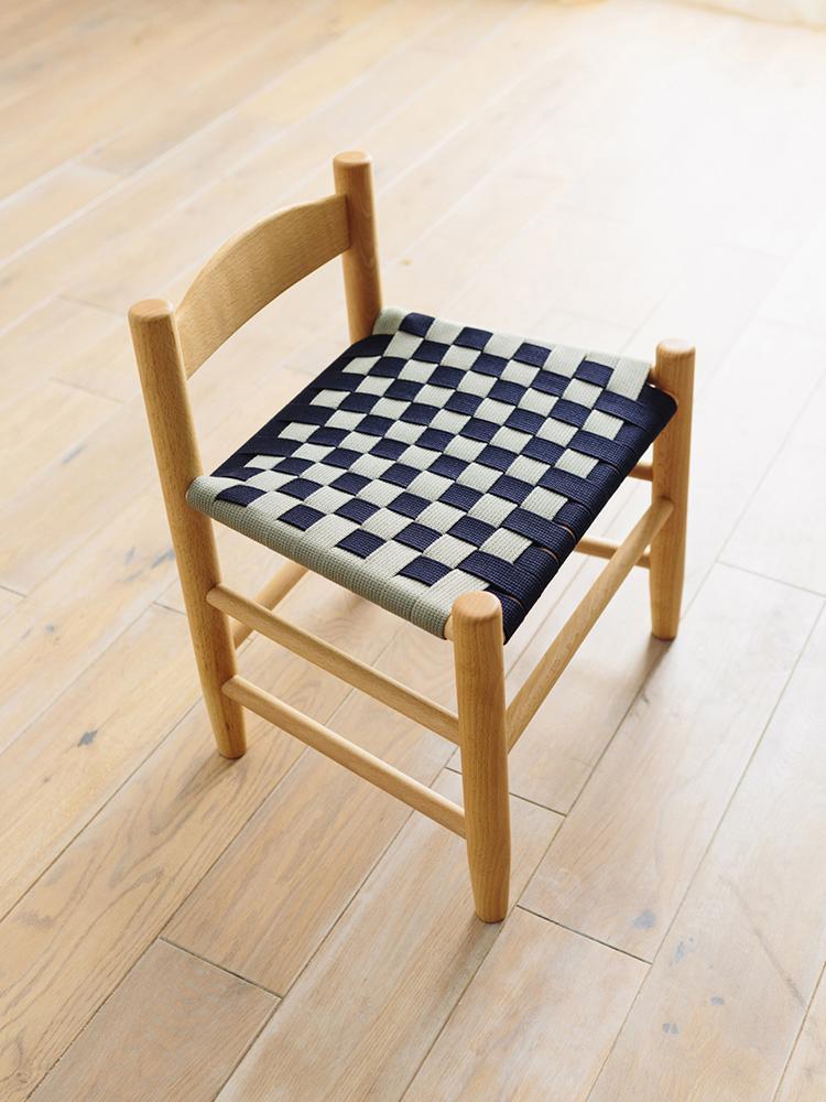 シェーカーキッズチェア ブルー×グレー