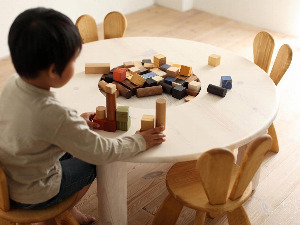 ピッコロ ジョカーレサークルテーブル119ハイ：キッズホワイト