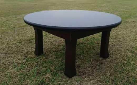 桧ちゃぶ台（直径90センチ）ブラウン