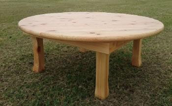 桧ちゃぶ台（直径75センチ）クリア