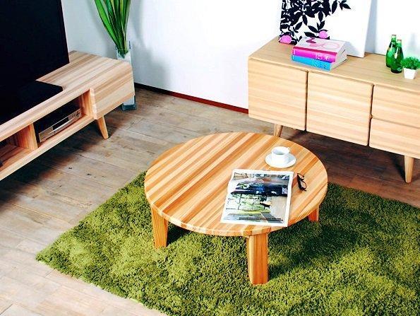 【大分県天領日田杉からうまれた】YENテーブル 90丸 国産杉