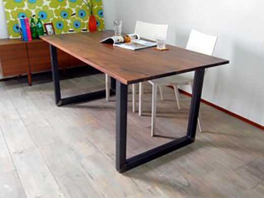 【無骨な鉄脚がかっこいい男前ダイニングテーブル】TEZU ダイニングテーブル 150 ウォールナット