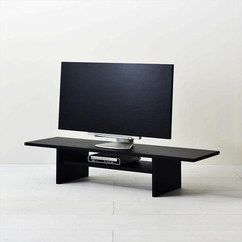 シンプルでおしゃれなテレビボード　konojiＴＶボード120／ブラック　テレビ台　無垢材　天然木　ロータイプ　完成品　ローボード　ローテーブル　センターテーブル　パソコンデスク　本棚