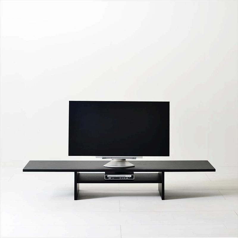 シンプルでおしゃれなテレビボード　konojiＴＶボード150／ブラック　テレビ台　無垢材　天然木　ロータイプ　完成品　ローボード　ローテーブル　センターテーブル　パソコンデスク　本棚