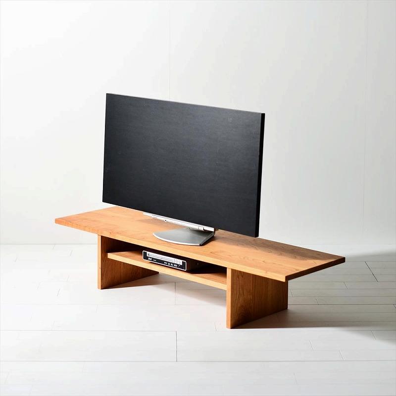 シンプルでおしゃれなテレビボード　konojiＴＶボード120／チェリー　テレビ台　無垢材　天然木　ロータイプ　完成品　ローボード　ローテーブル　センターテーブル　パソコンデスク　本棚