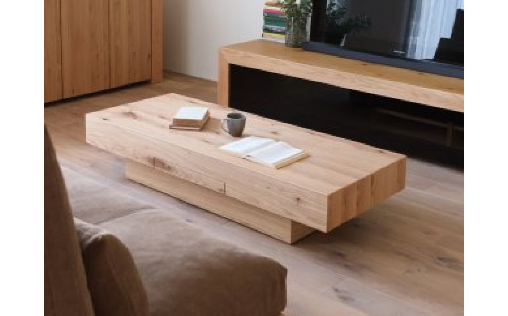 CHOCOLAT Living Table 084 oak (glass top)