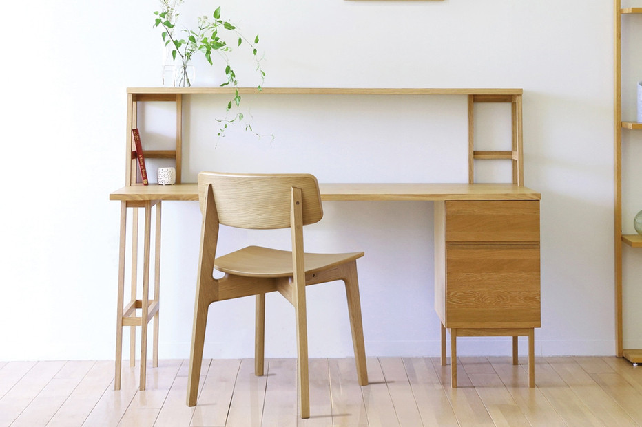 【開梱設置】高野木工 プレーンデスク SET10 オーク（W150×D70cm）【10年保証】