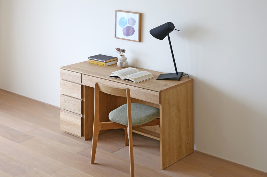 【開梱設置】高野木工 アスター 120天板 + 30チェスト + 90デスク ※スツール別売 オーク【10年保証】