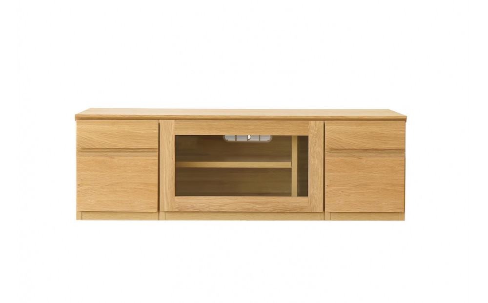 【開梱設置】高野木工 ASTER SET2 アスター 120TV天板 + 30TVチェスト + 60TVガラス扉 + 30TVチェスト オーク【10年保証】