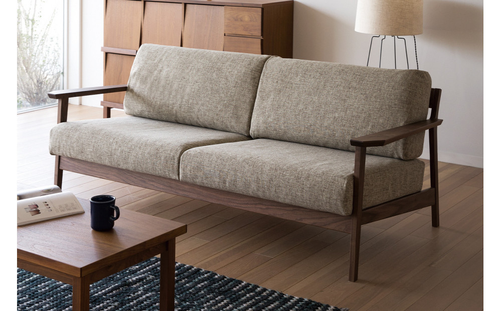 【開梱設置】高野木工 CEBU セブ ソファ 3人掛け ウォルナット 【10年保証】