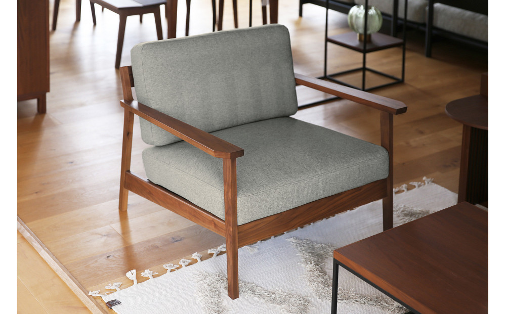 【開梱設置】高野木工 CEBU セブ ソファ 1人掛け ウォルナット 【10年保証】