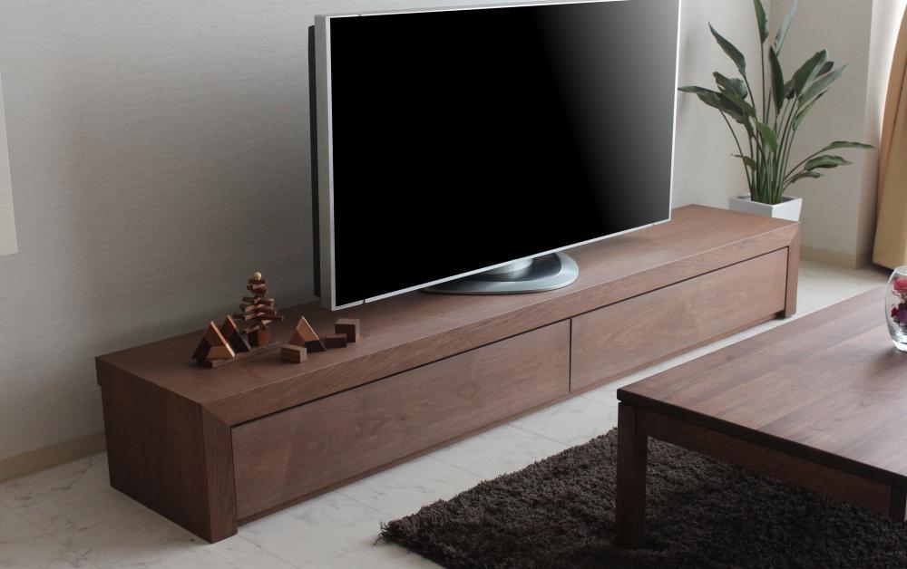 【ICHI TV Borad 2400mm】ウォールナット オイルフィニッシュ リモコン対応 シンプルで重厚なデザインのテレビボード