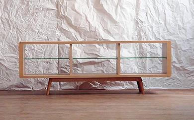 【Canvas TVボード　オーク材】バランスの良い形とシンプルさが飾る物を引き立たせるおしゃれなローボード＜オーク材ツキ板　オイルフィニッシュ＞