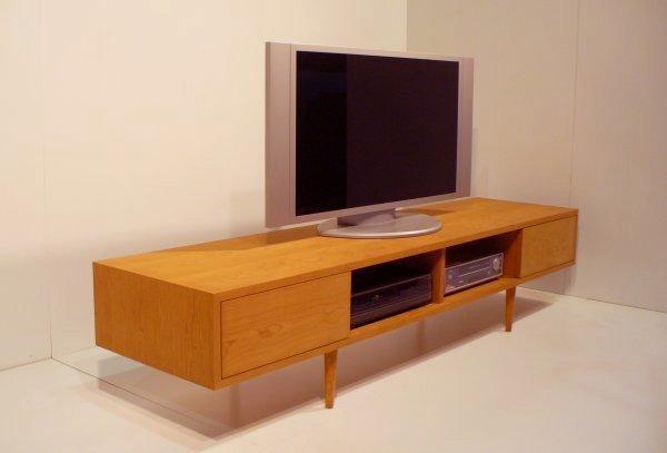 【180TVボード　ブラックチェリー 180cm tv21】シャープでおしゃれな天然木ツキ板のテレビボード＜ブラックチェリー材ツキ板　オイルフィニッシュ＞