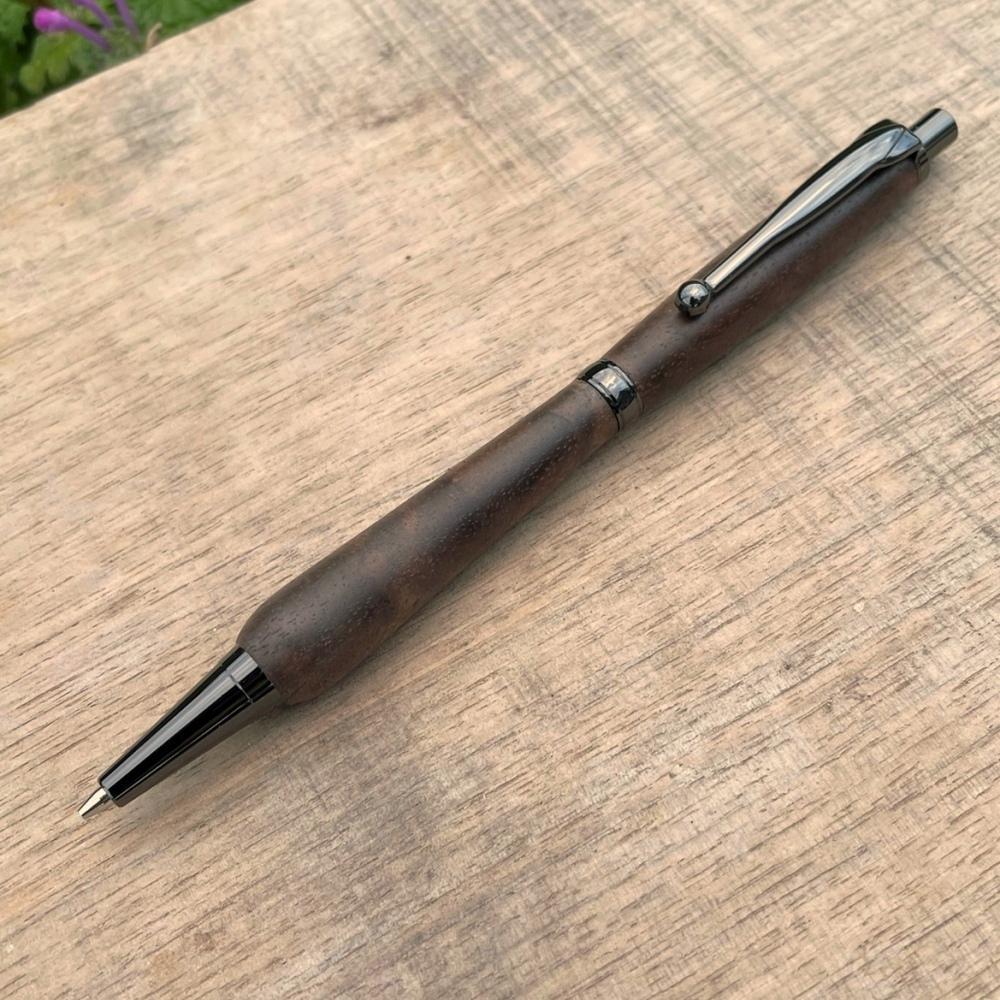 2Pice 木軸シャープペンシル（ウォールナット上杢・ブラック金具）MUKU屋