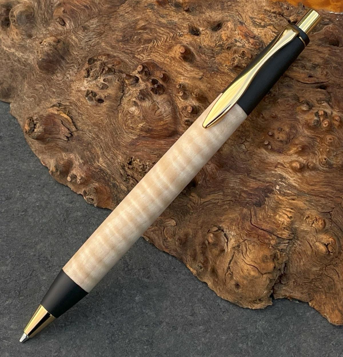 栃縮杢 / 2つの内部機構を持つ新感覚の木軸ペン / SINPEN【MP&BP】ゴールド金具 / MUKU屋