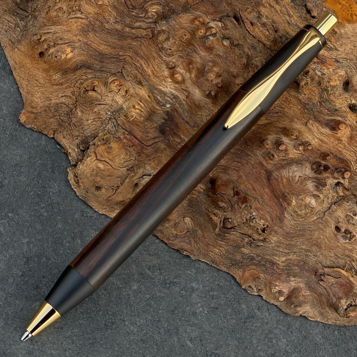 黒檀・こくたん/ 2つの内部機構を持つ新感覚の木軸ペン / SINPEN【MP&BP】ゴールド金具 / MUKU屋