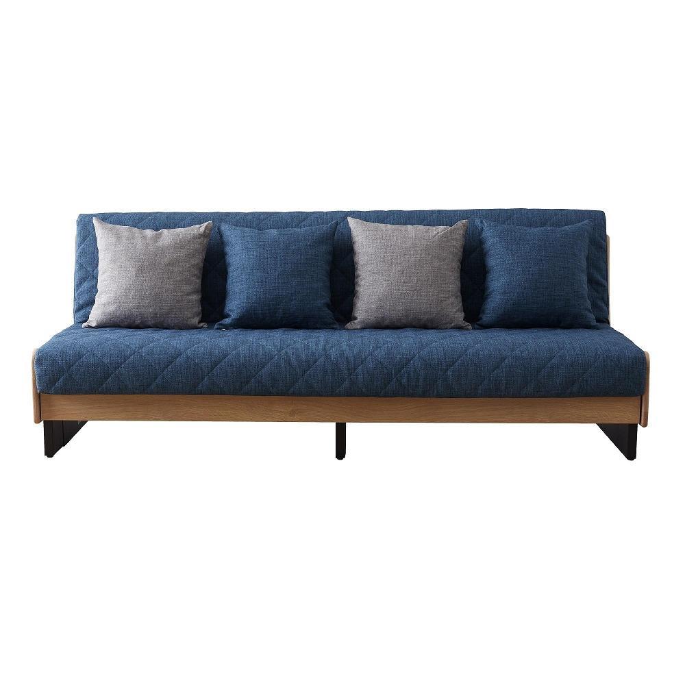 ソファ ソファベッド 幅200 ドロシー2 200ごろ寝ソファ＜ナチュラル×ブルー＞【モーブル】【大川家具】