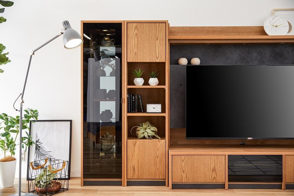 バロン 42キュリオケース：ヴィンテージナチュラル【モーブル】【大川家具】